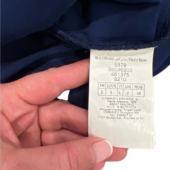 Camaieu Sequenced Midnight Blue Women Top - Picture 9 of 9